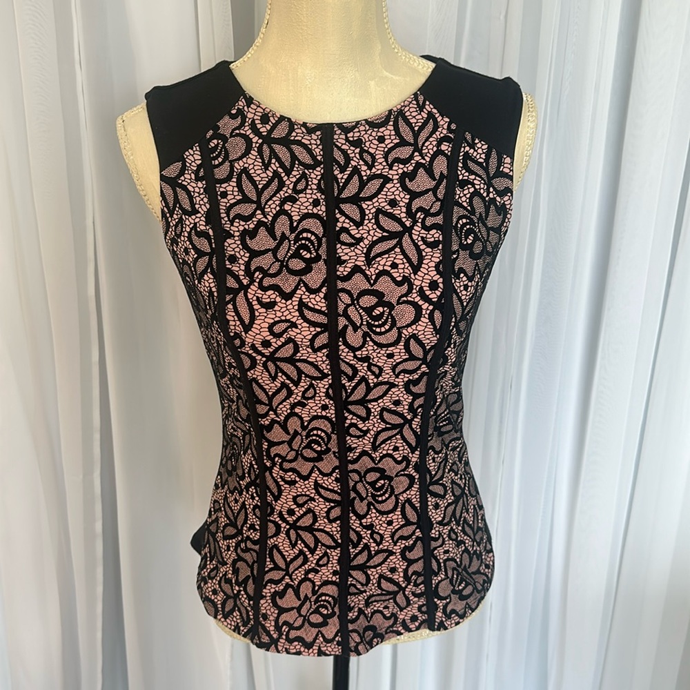 Black and Blush Top